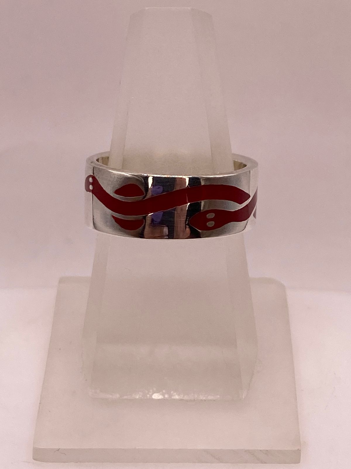 Anillo Serpiente de Plata .925 — ángulo diagonal