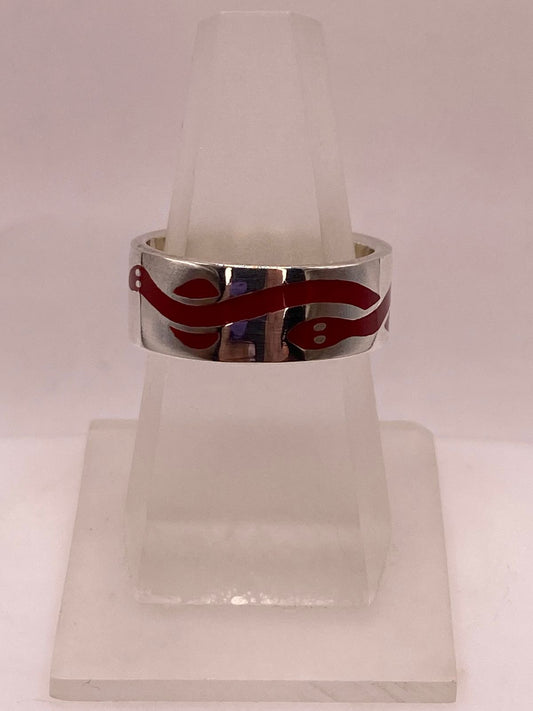 Anillo Serpiente de Plata .925 — ángulo diagonal