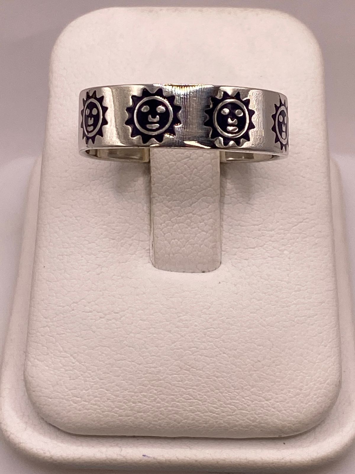 ☀️ Anillo Sol Sonriente de Plata .925