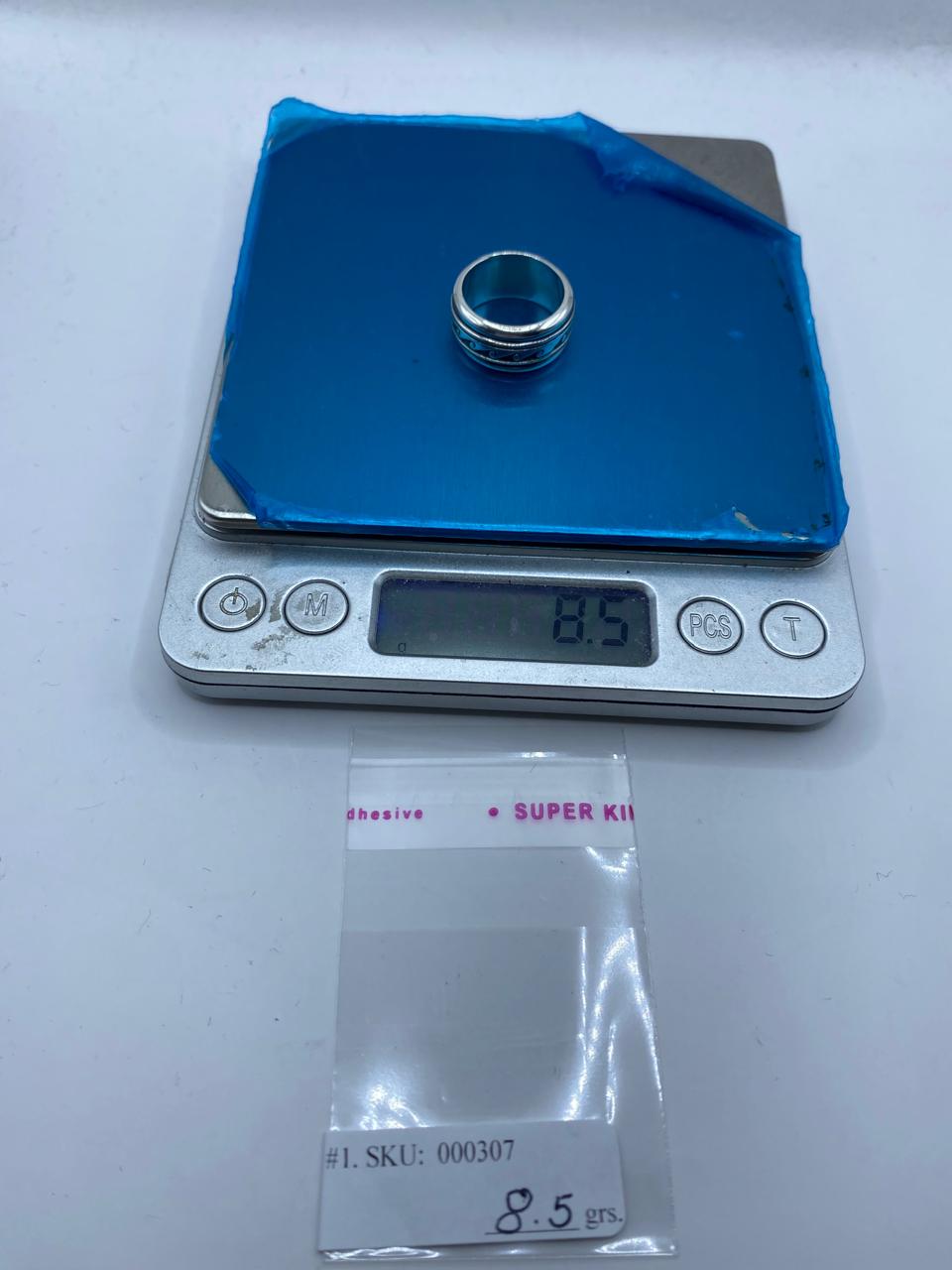 🌊 Anillo Spinner Olas Estilizadas en Plata .925