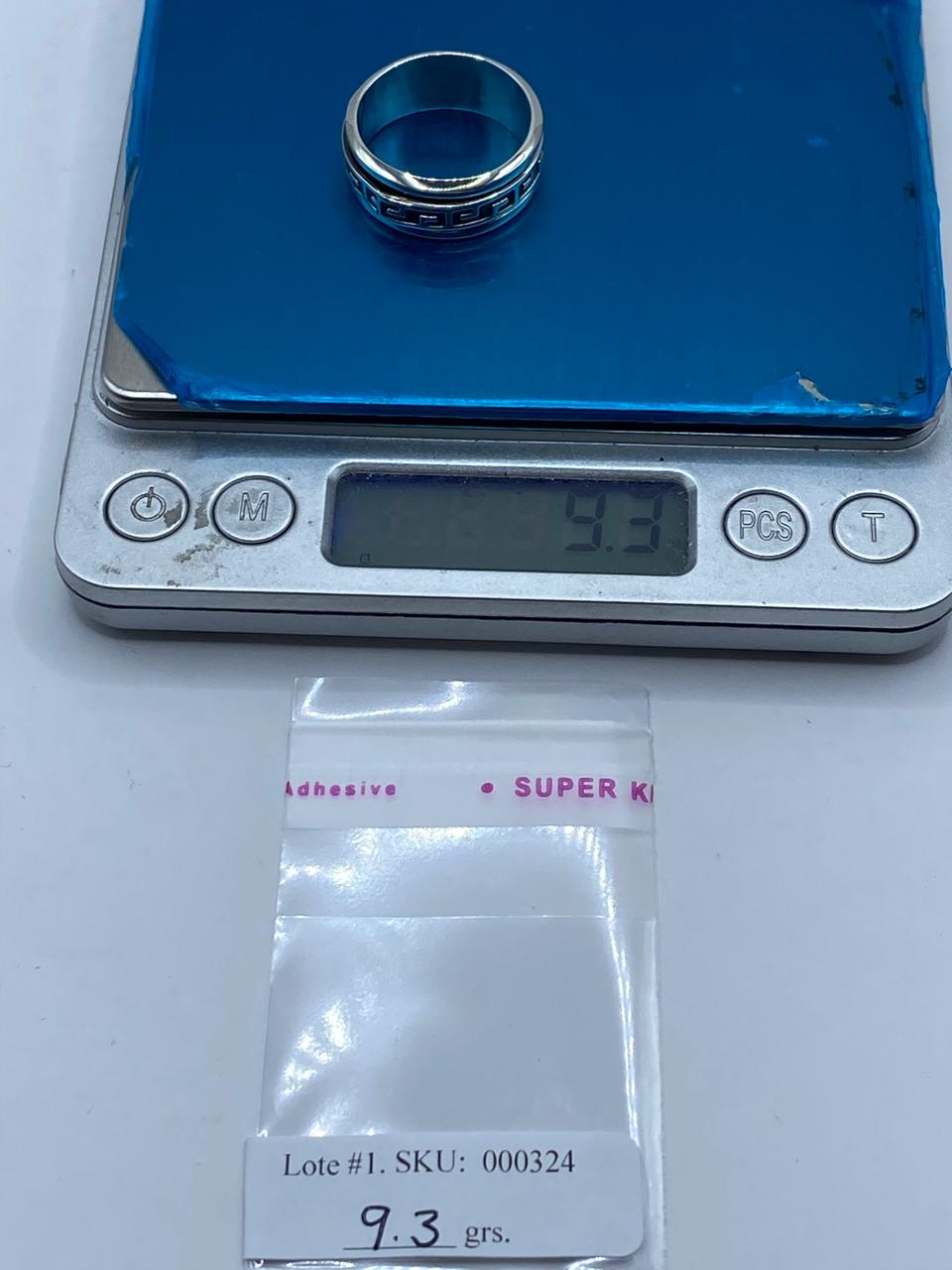 Anillo Spinner de Plata .925 con Diseño Greca Clásica