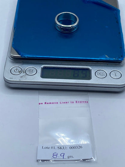 Anillo Spinner de Plata .925 “jesús” con Símbolo Ichthys, peso en gramos (báscula)