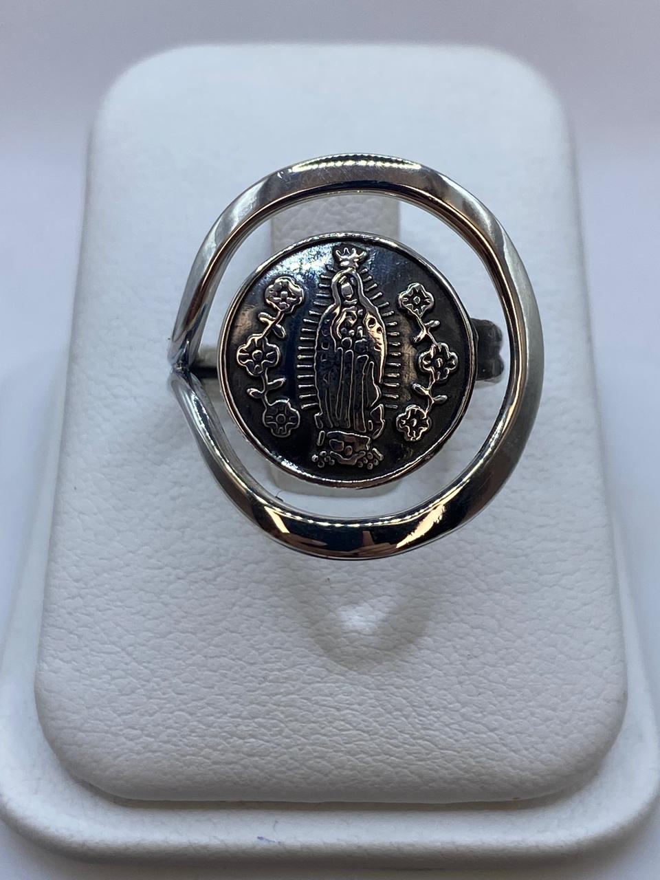 🙏 Anillo Virgen de Guadalupe en Plata .925