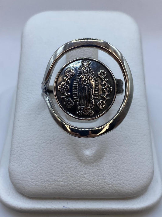 🙏 Anillo Virgen de Guadalupe en Plata .925