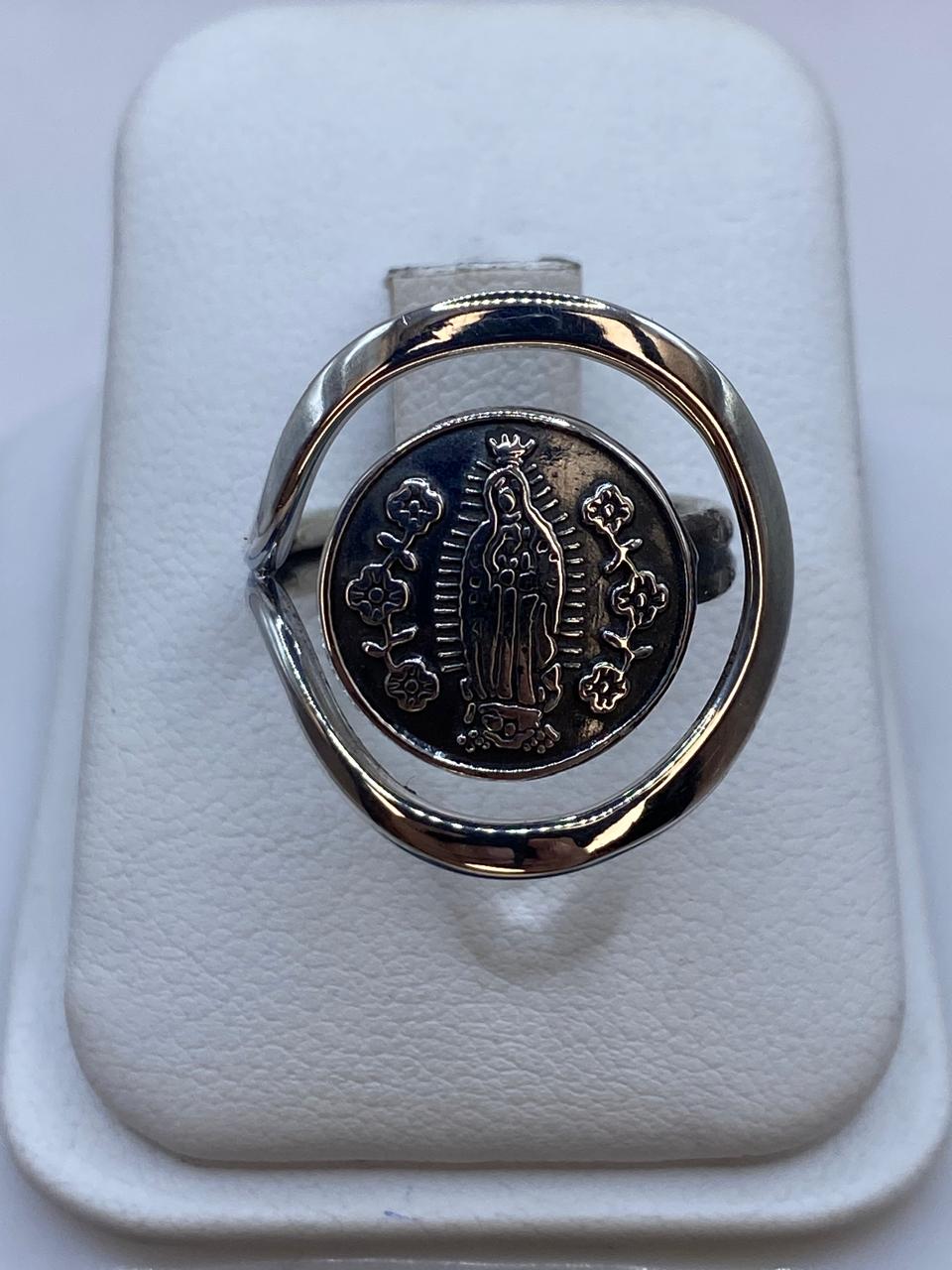 🙏 Anillo Virgen de Guadalupe en Plata .925