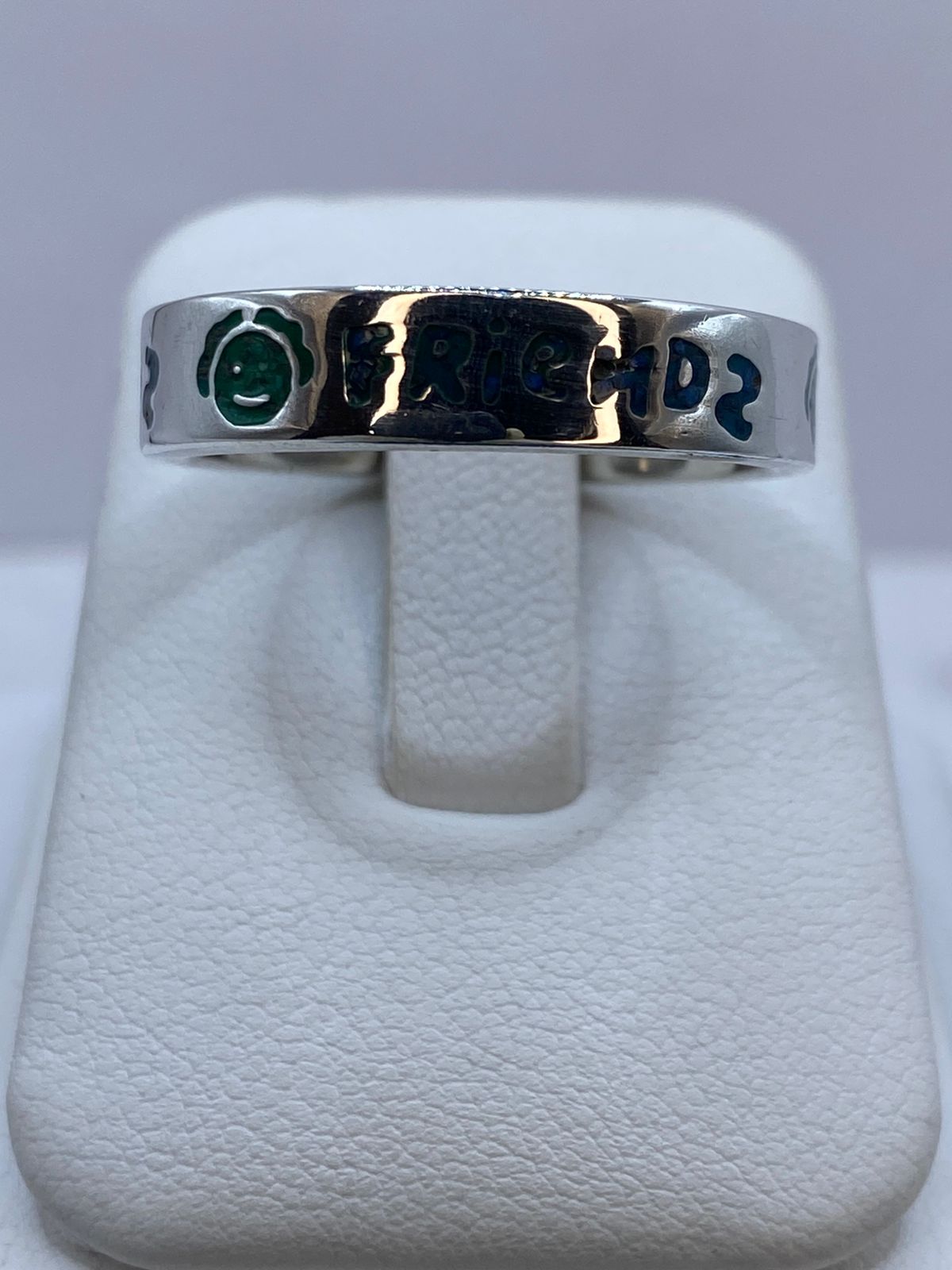 💙🤝 Anillo “FRIENDS” en Turquesa y Plata .925