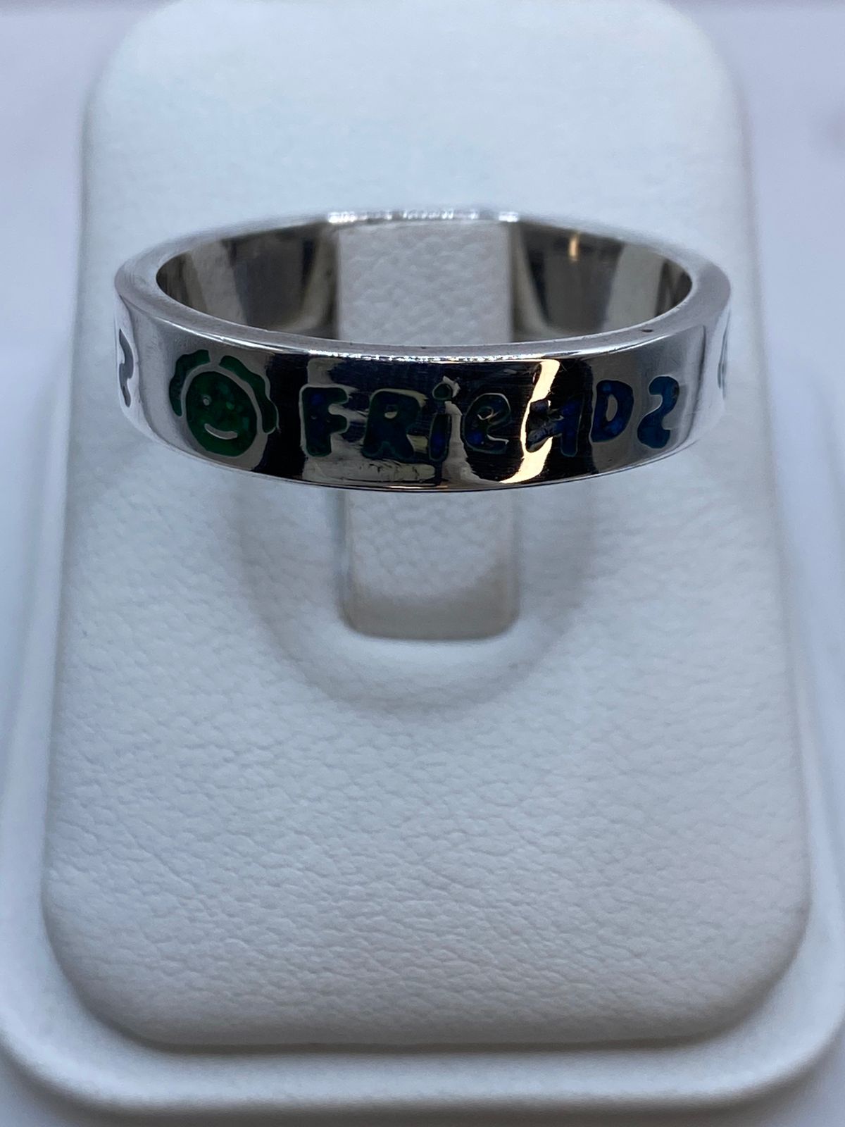 💙🤝 Anillo “FRIENDS” en Turquesa y Plata .925