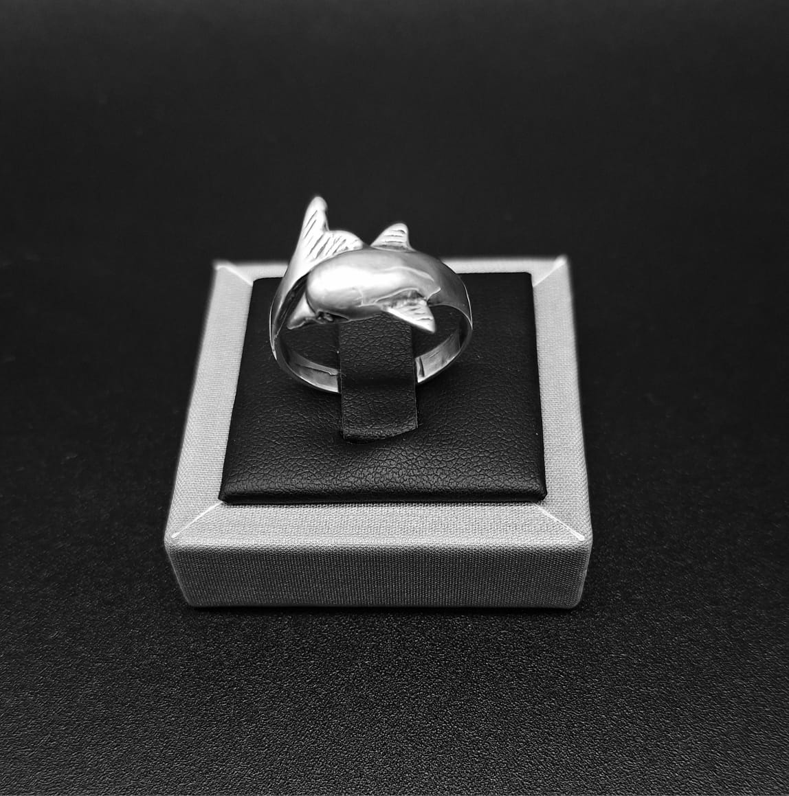 ANILLO DELFIN EN PLATA LEY 925