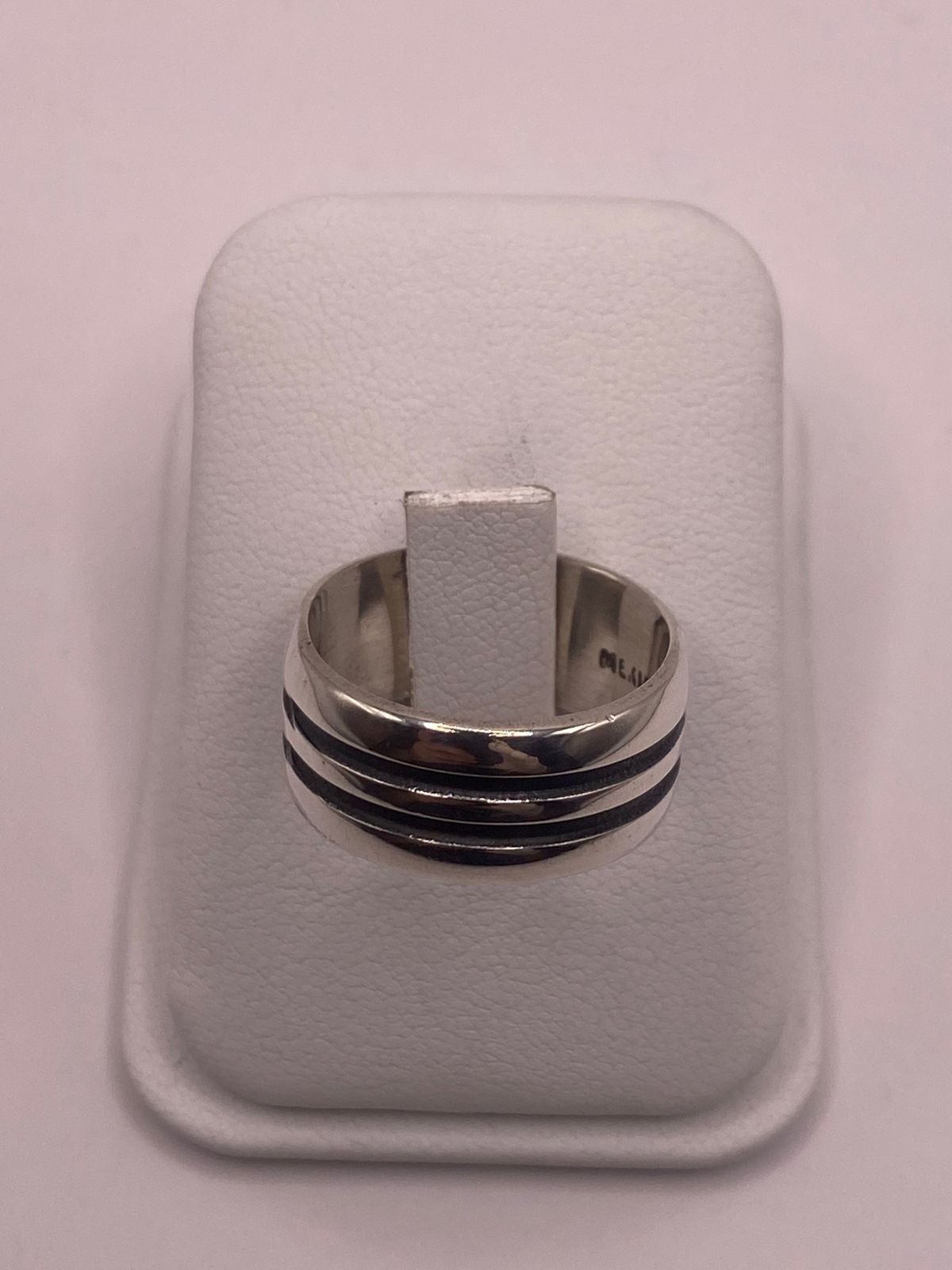 Anillo Giratorio de Plata 925 Liso con Doble Canal