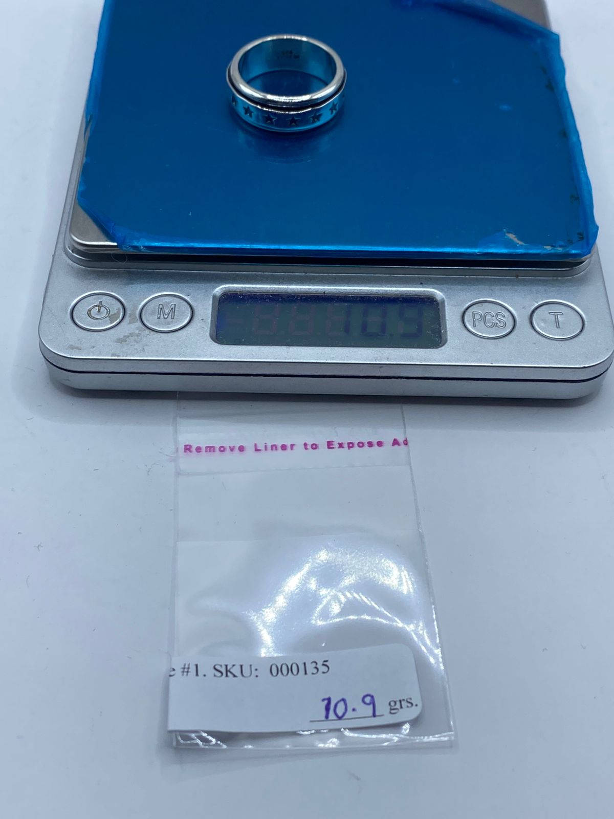 ⭐ Anillo Giratorio de Plata 925 con Estrellas en Relieve