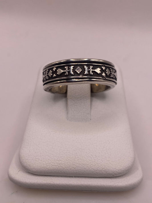 Anillo Giratorio de Plata 925 con  Símbolos Geométrico