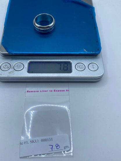 Anillo Giratorio de Plata 925 con Símbolos de la Suerte, vista superior