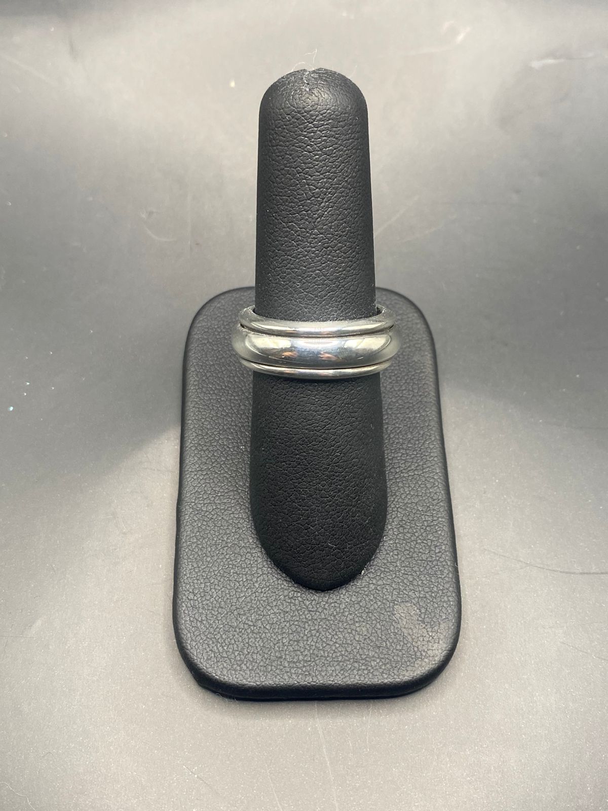 Anillo Plata Ley 925 Giratorio Delgado Liso