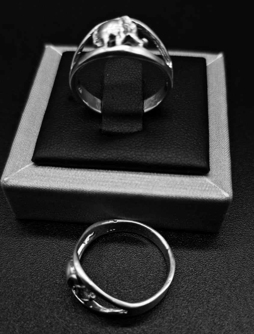 ANILLO ELEFANTE EN PLATA LEY 925