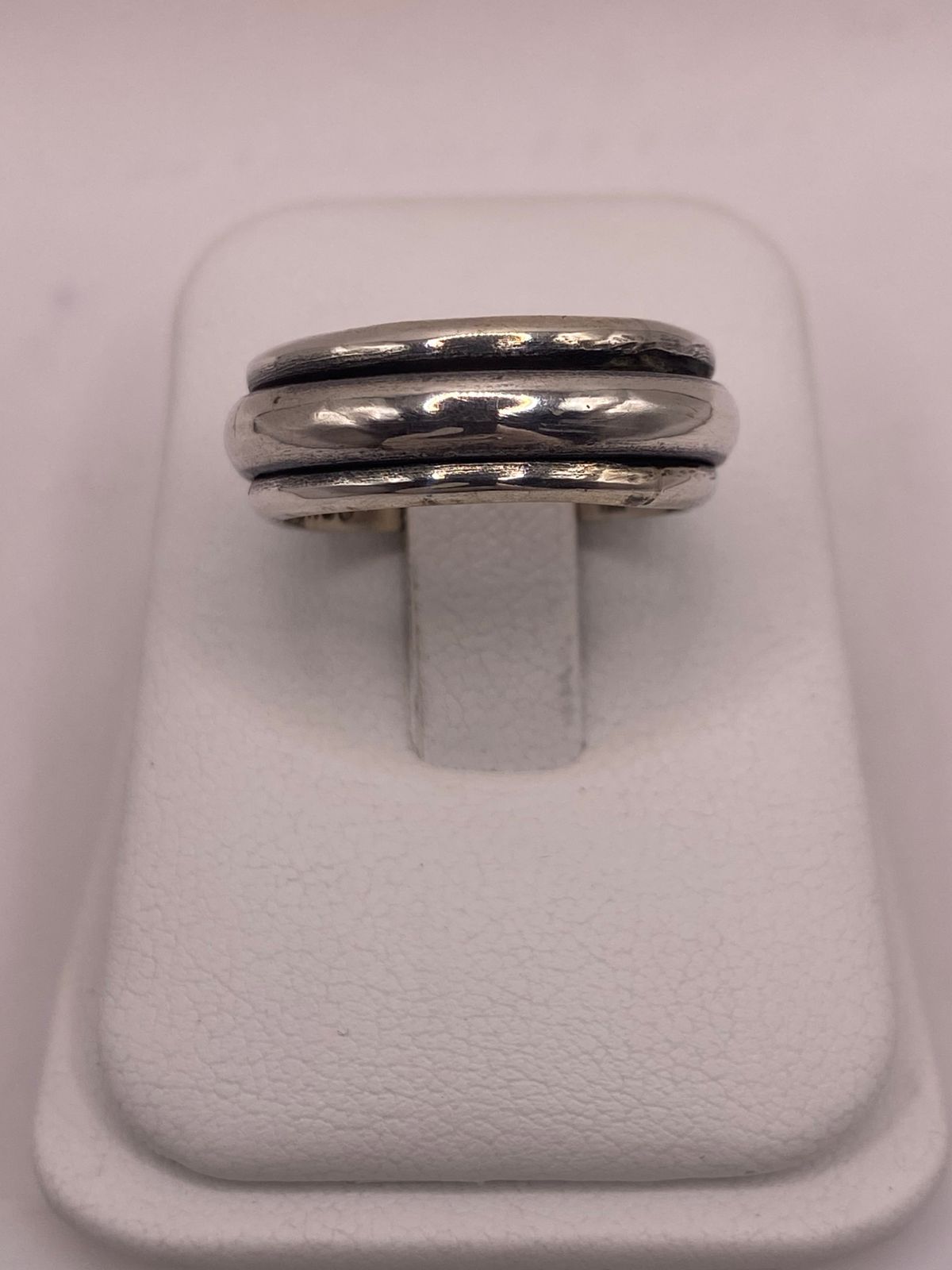 Anillo de Doble Banda de Plata 925 Esterlina