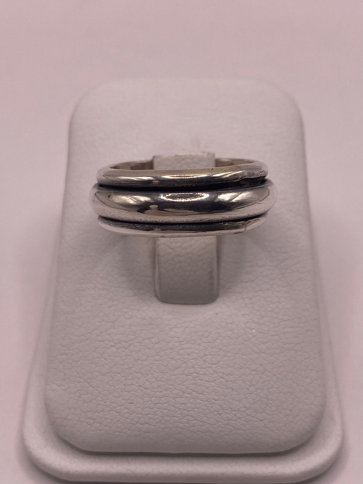Anillo de Doble Banda de Plata 925 Esterlina