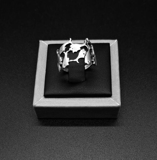 Anillo  Plata  Ley 925 , De pez