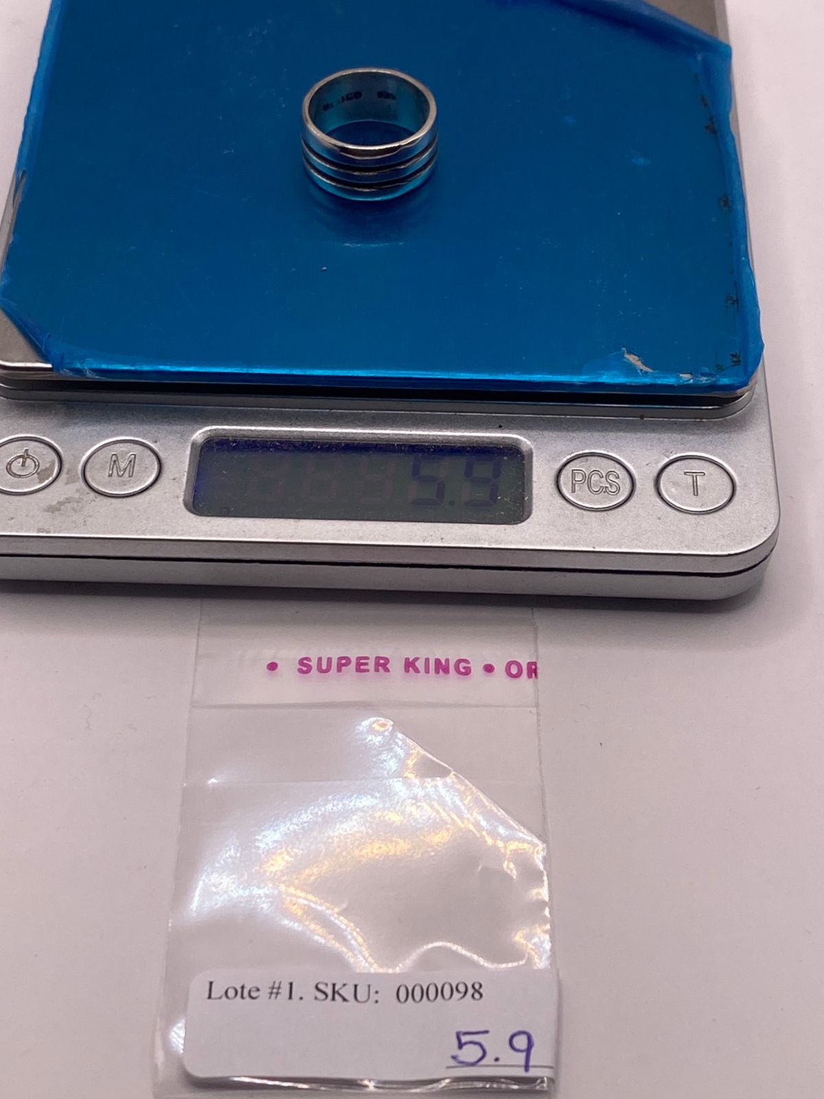 Anillo de Plata 925  con Doble Línea Central