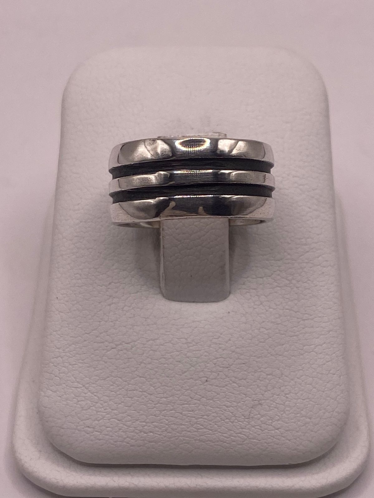 Anillo de Plata 925  con Doble Línea Central