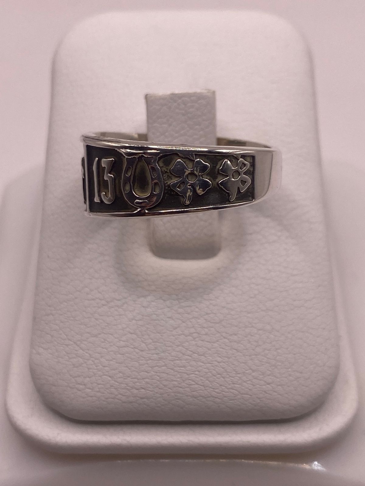 Anillo de Plata 925 con Elefante y Números de la Suerte
