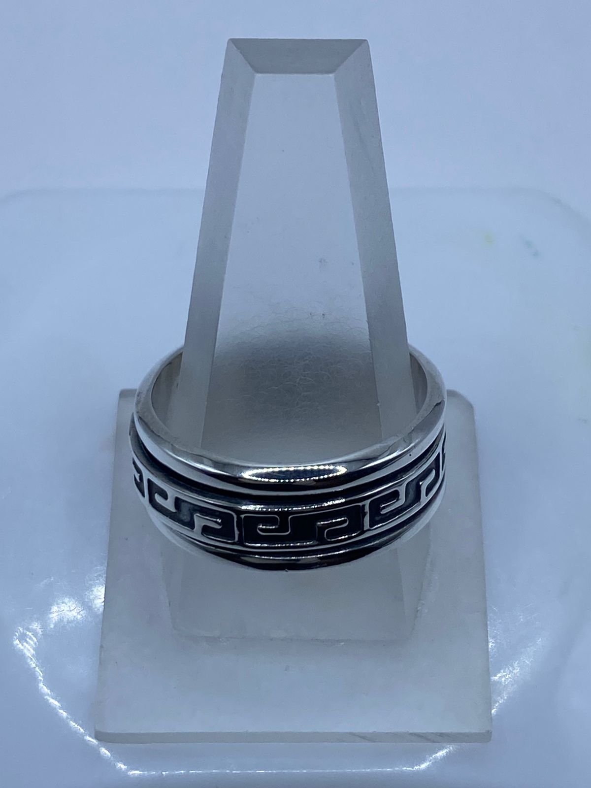 💍 Anillo de Plata 925 con Greca Clásica