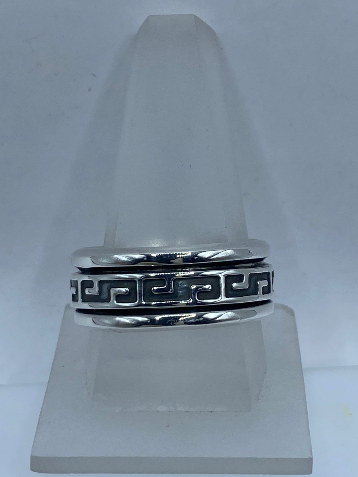💍 Anillo de Plata 925 con Greca Clásica