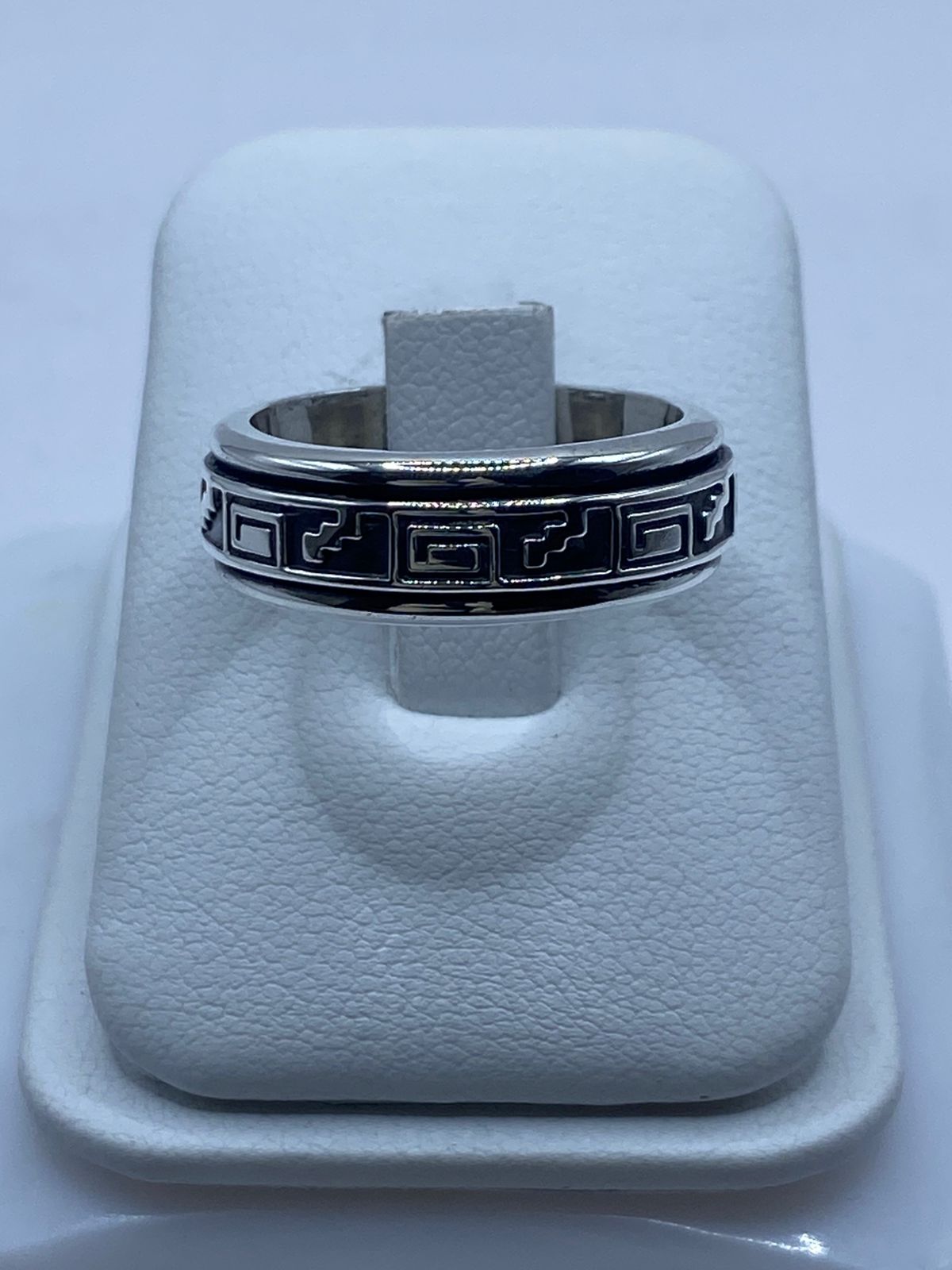 💍 Anillo de Plata 925 con Greca Clásica