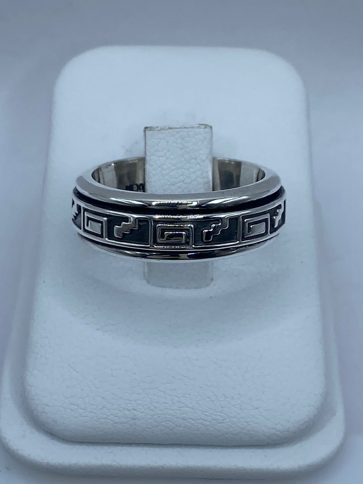 💍 Anillo de Plata 925 con Greca Clásica