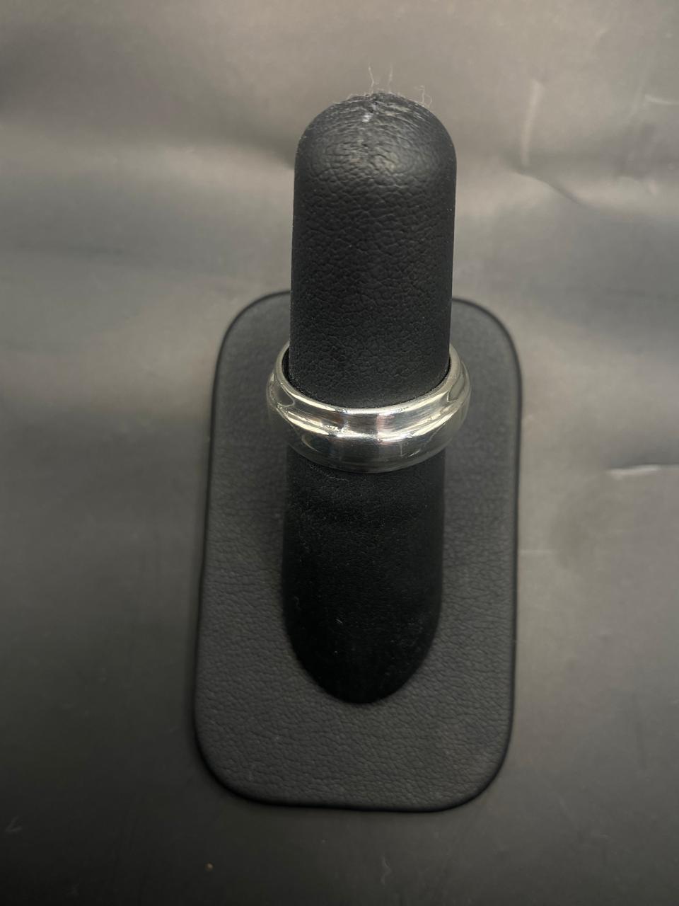 Anillo Liso de Plata Ley 925 de Doble Banda