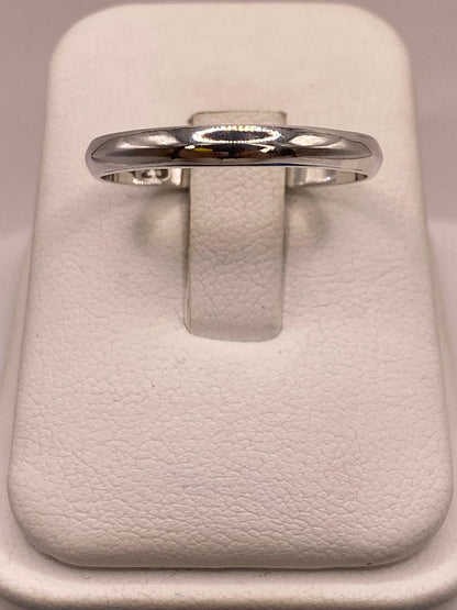 Argolla Lisa en Plata .925, vista lateral