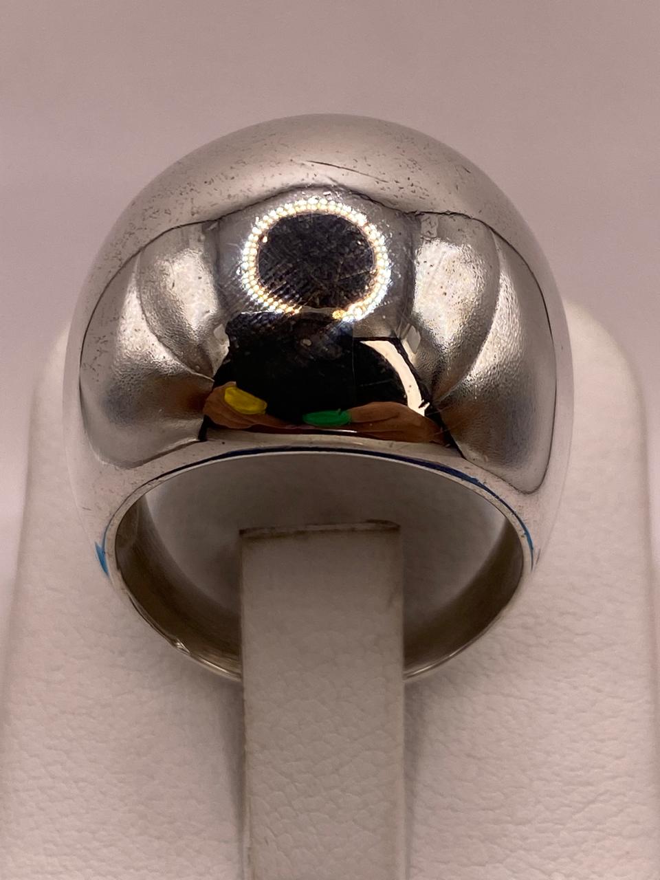 Artesanal en Plata Diseño Tipo Domo Pulido
