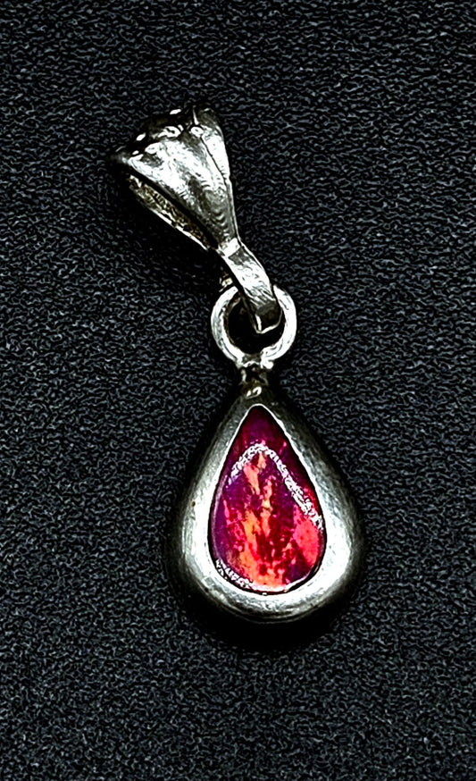 DIJE PLATA LEY 925 , GOTA OPALO