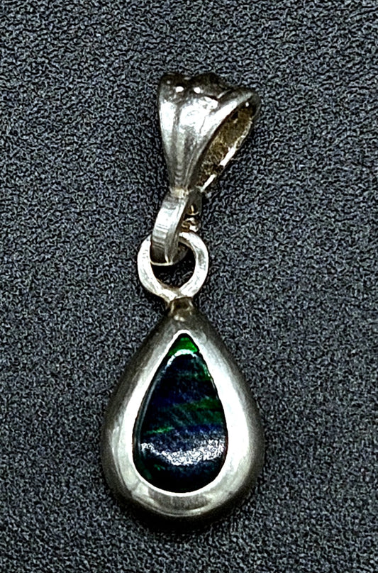 DIJE PLATA LEY 925, GOTA OPALO