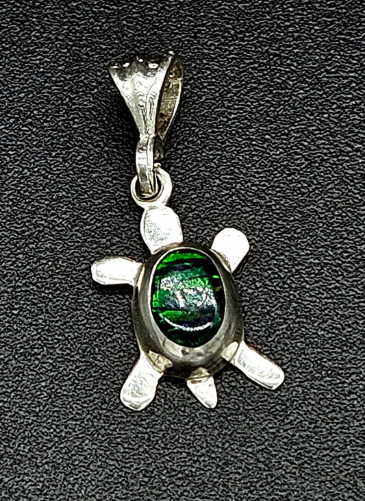 DIJE PLATA LEY 925 TORTUGA OPALO