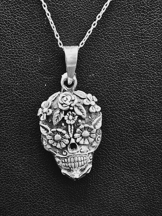 DIJE PLATA LEY 925,CALAVERA