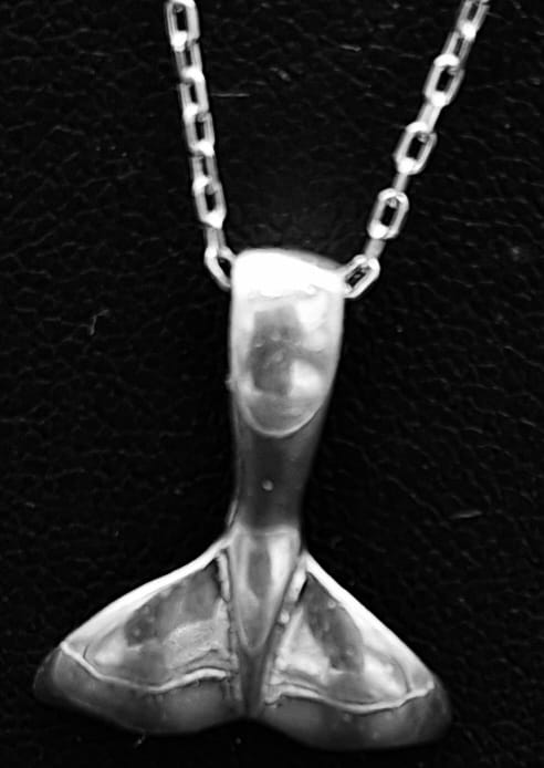 DIJE PLATA LEY 925, COLA DE BALLENA