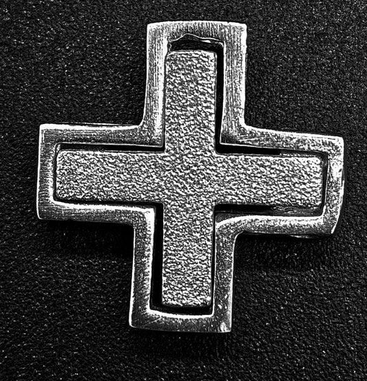 DIJE PLATA LEY 925,CRUZ DIAMANTADA