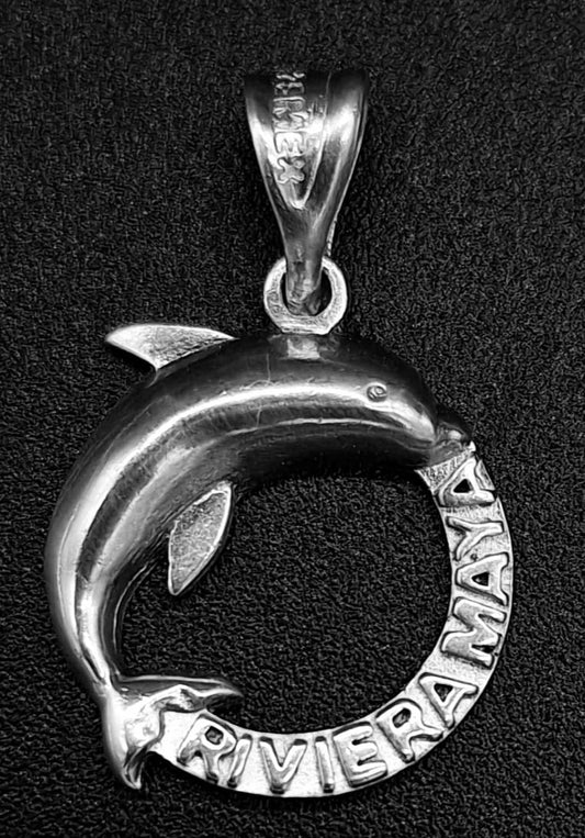 DIJE PLATA LEY 925 , DELFIN , RIVIERA MAYA