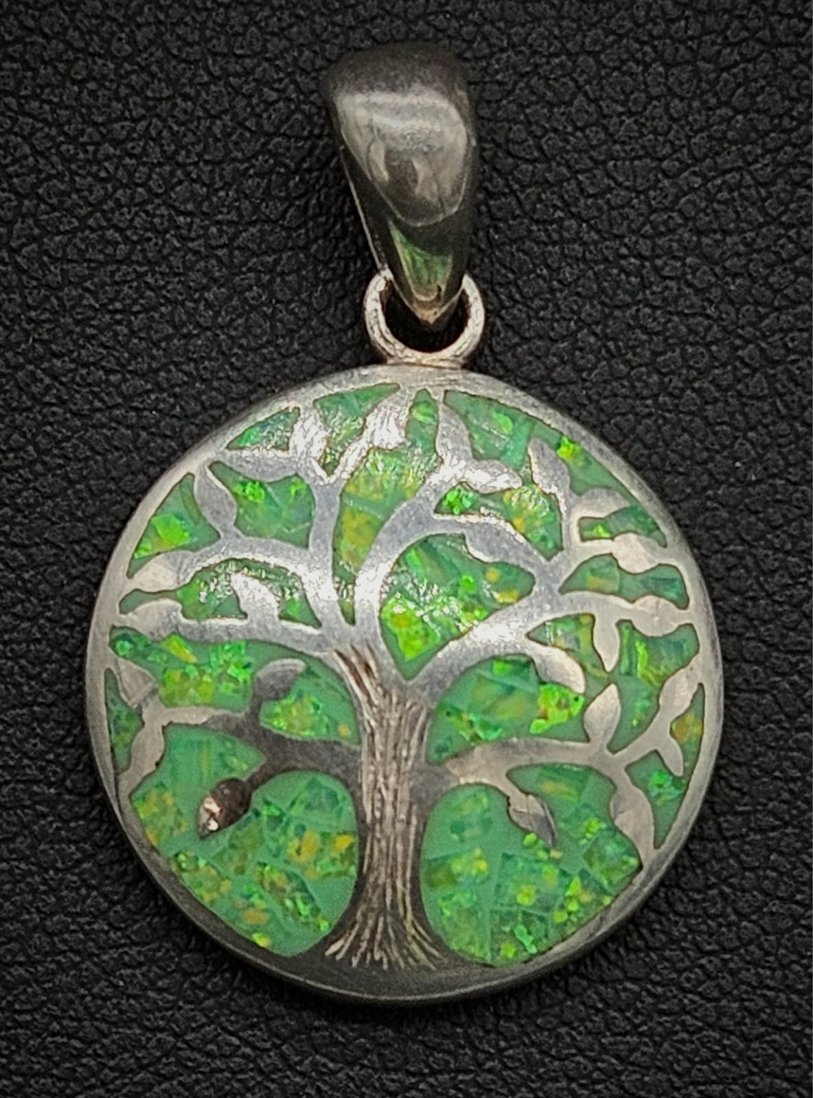 DIJE PLATA LEY 950 ARBOL DE LA VIDA OPALO