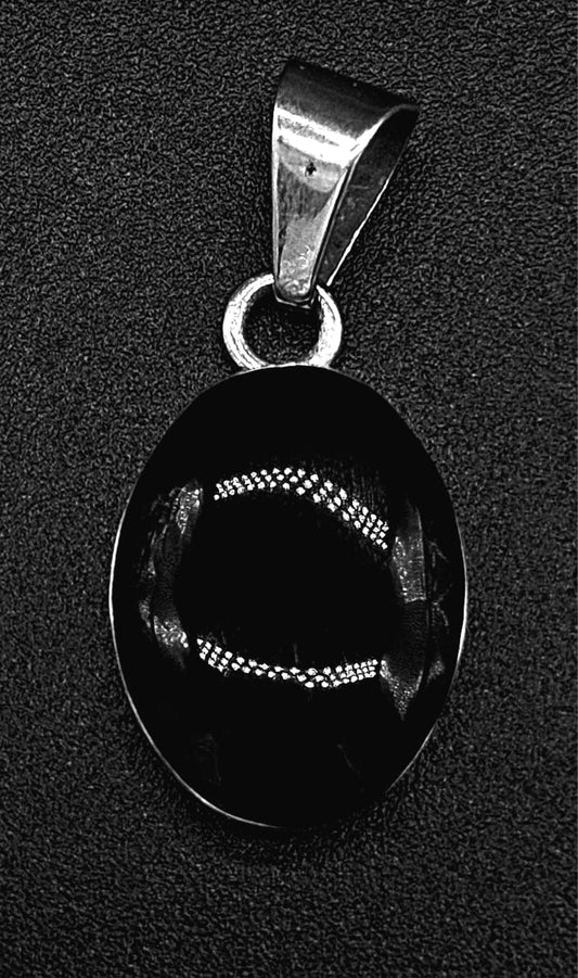 DIJE PLATA LEY 950 OBSIDIANA