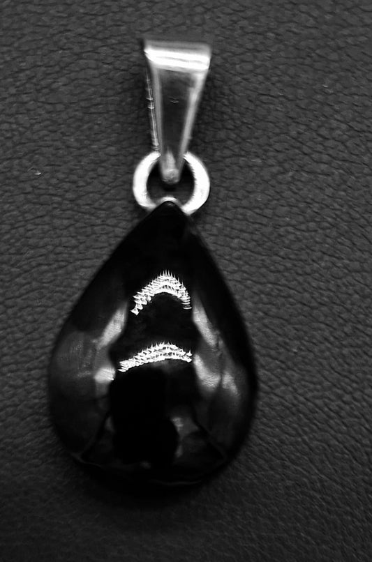 DIJE PLATA LEY 950 , DE OBSIDIANA