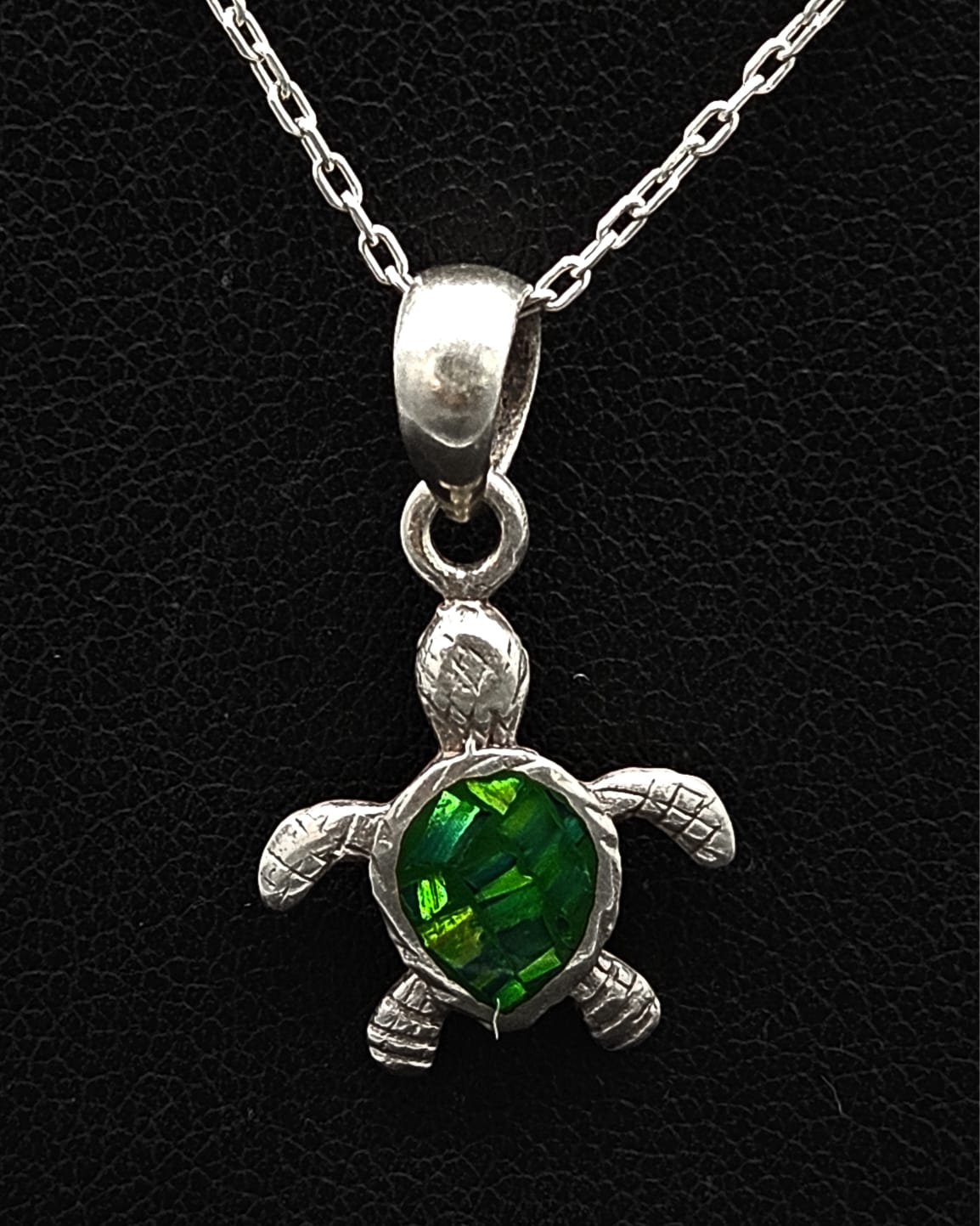 DIJE PLATA LEY 950 TORTUGA OPALO
