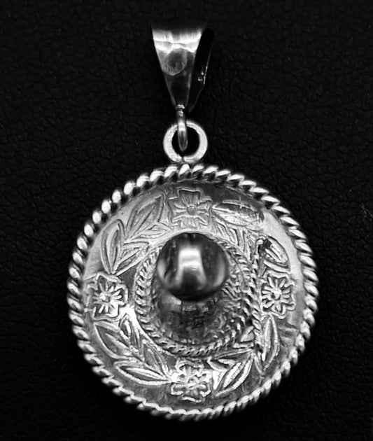 DIJE PLATA LEY 925.  SOMBRERO MEXICANO