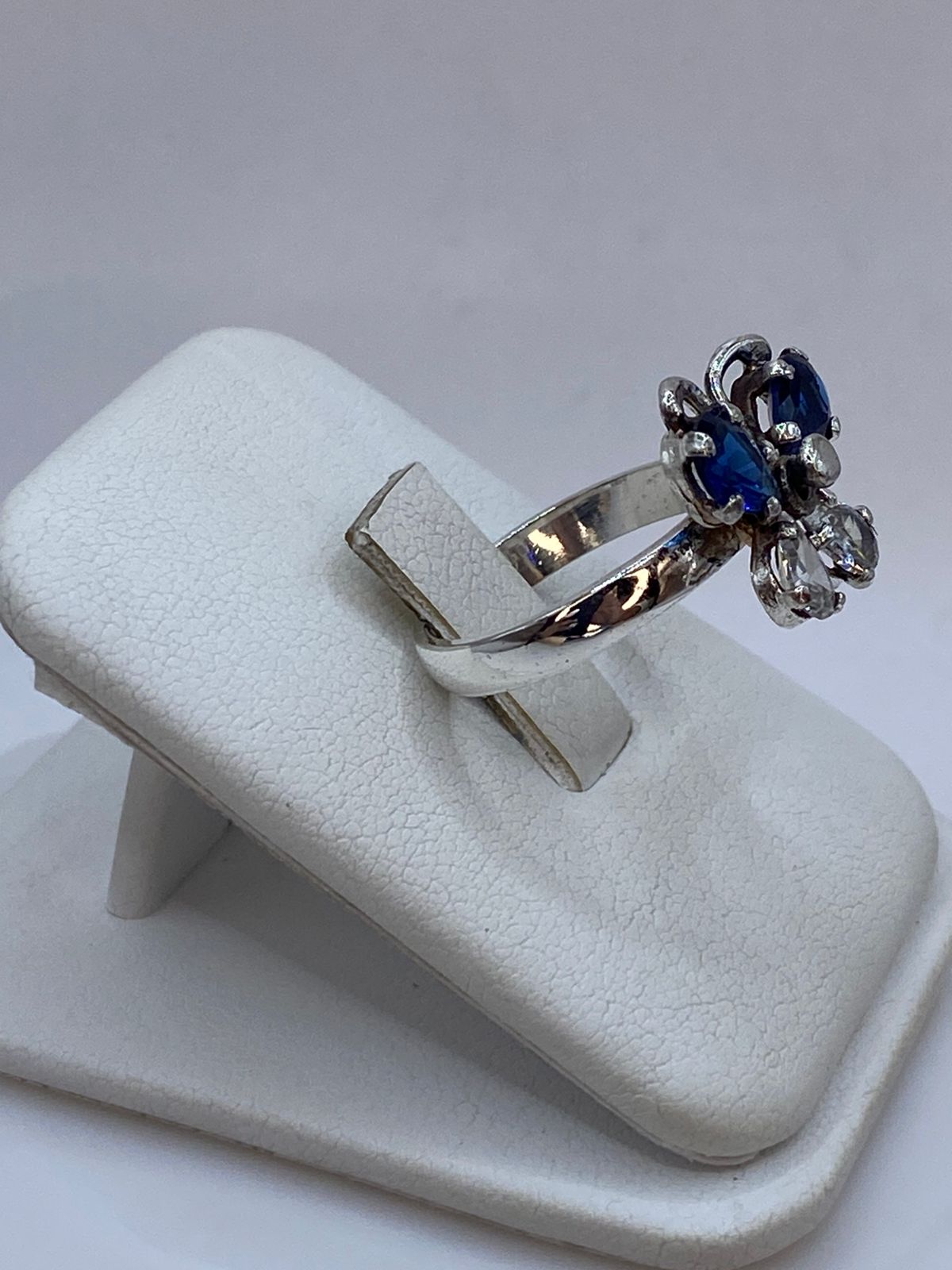 Anillo Mariposa Giratoria con Zirconia en Plata 925