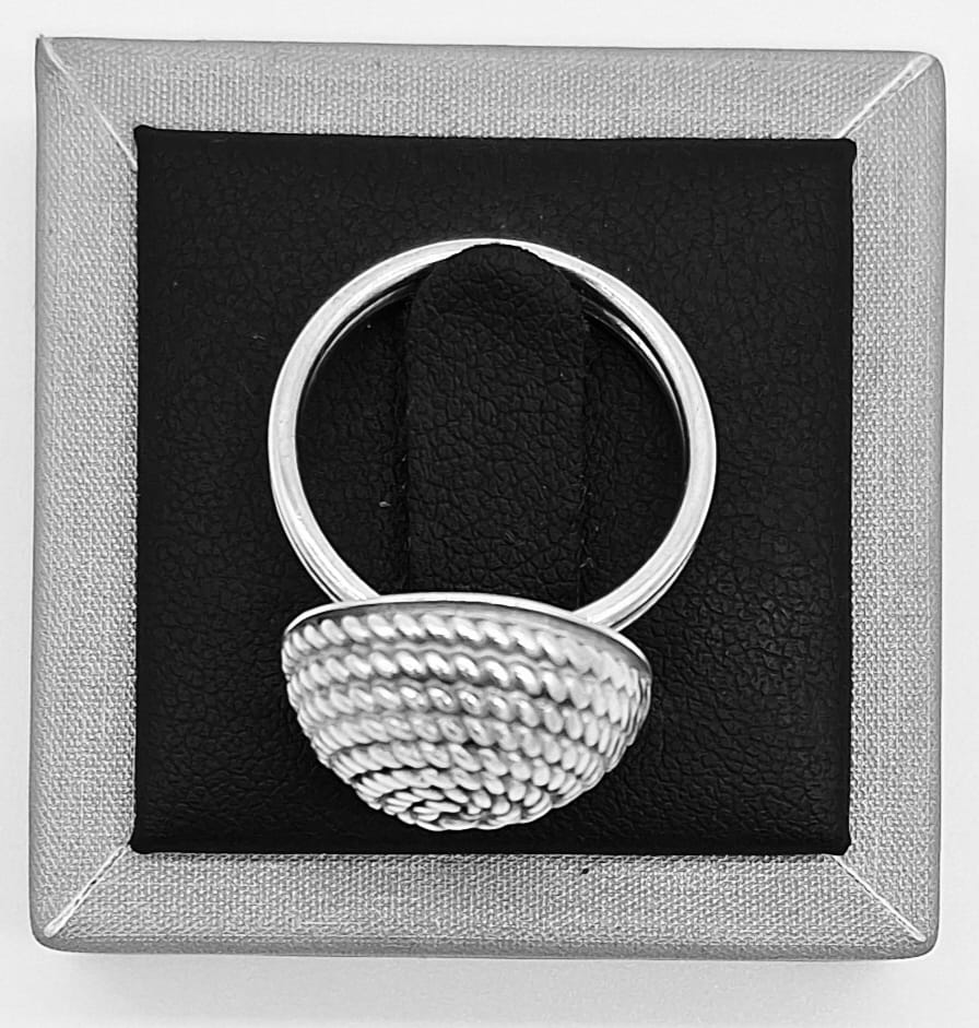 ANILLO PLATA LEY 925 ,  ESPIRAL .