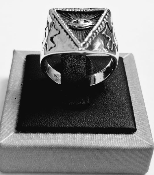 ANILLO OJO DE LA PROVIDENCIA EN PLATA 925