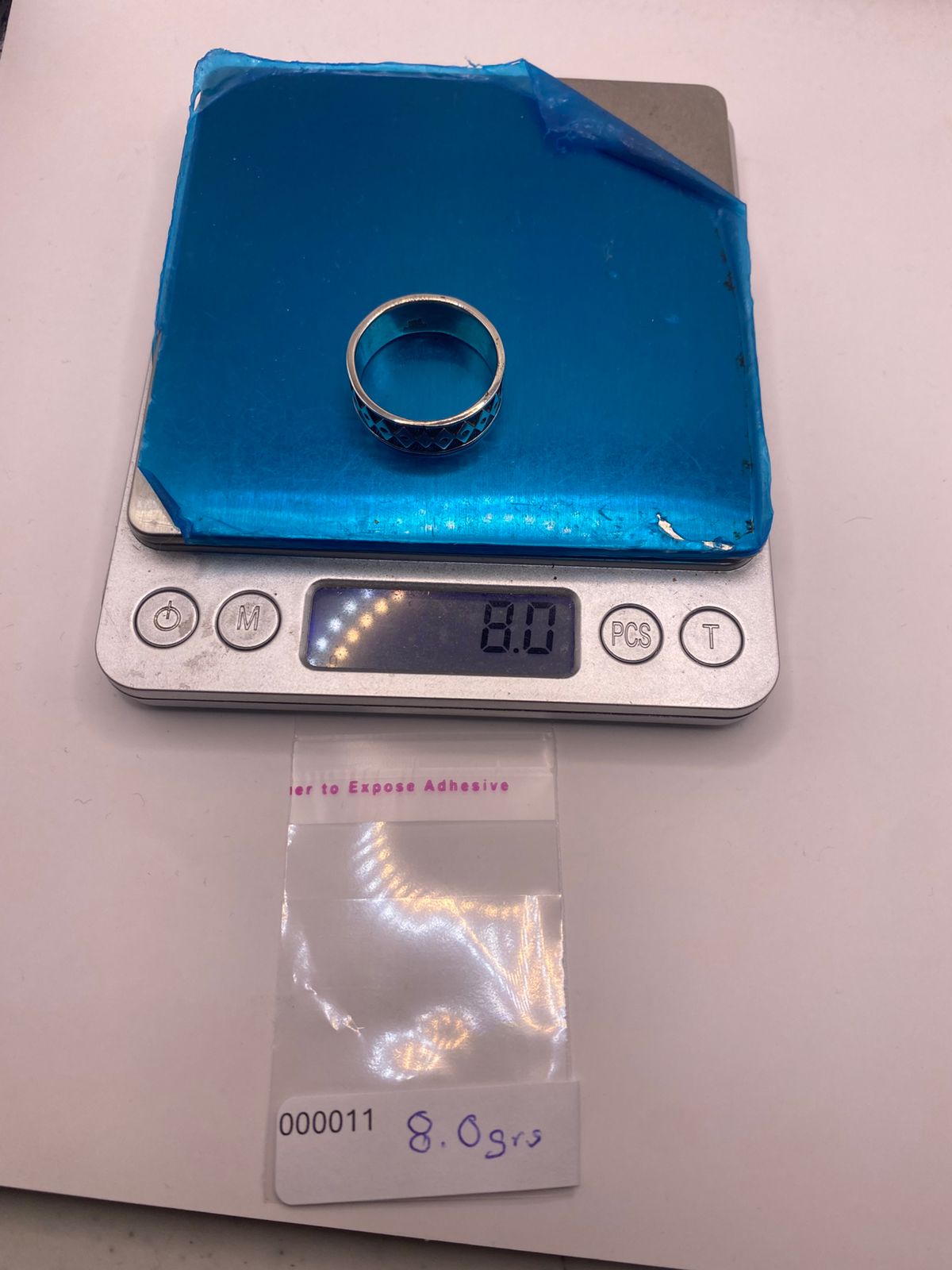 Anillo de Plata 925 con Grabado Geométrico