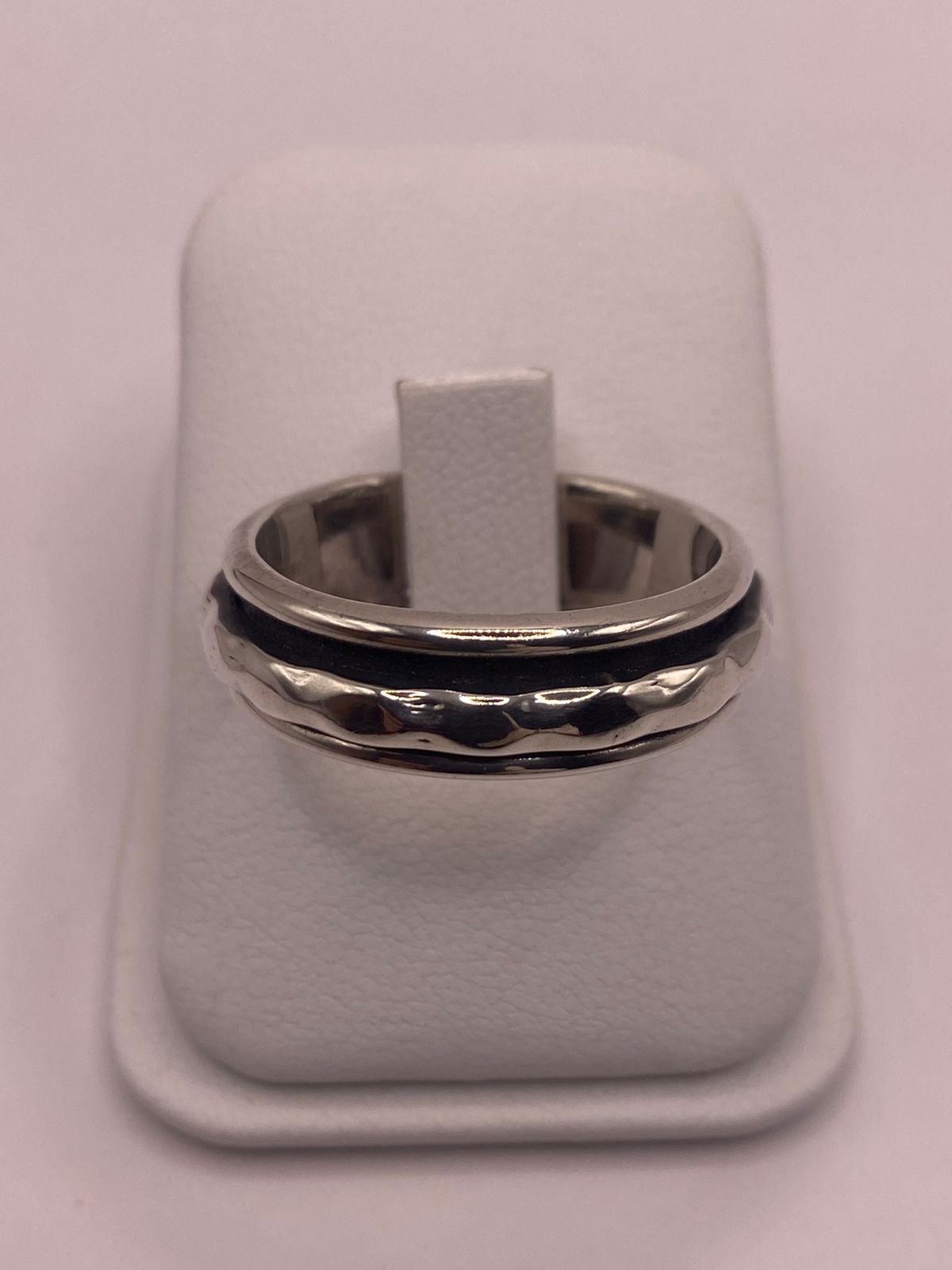 Anillo Giratorio de Plata 925 con Diseño Ondulado