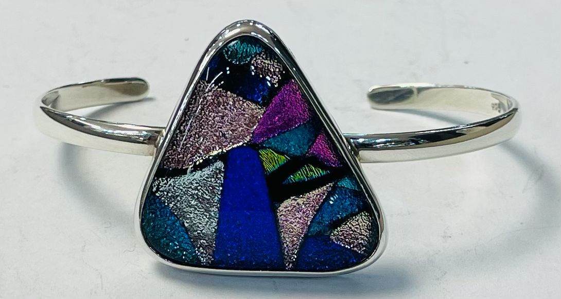 BRAZALETE CON DICROICO EN PLATA  LEY 925