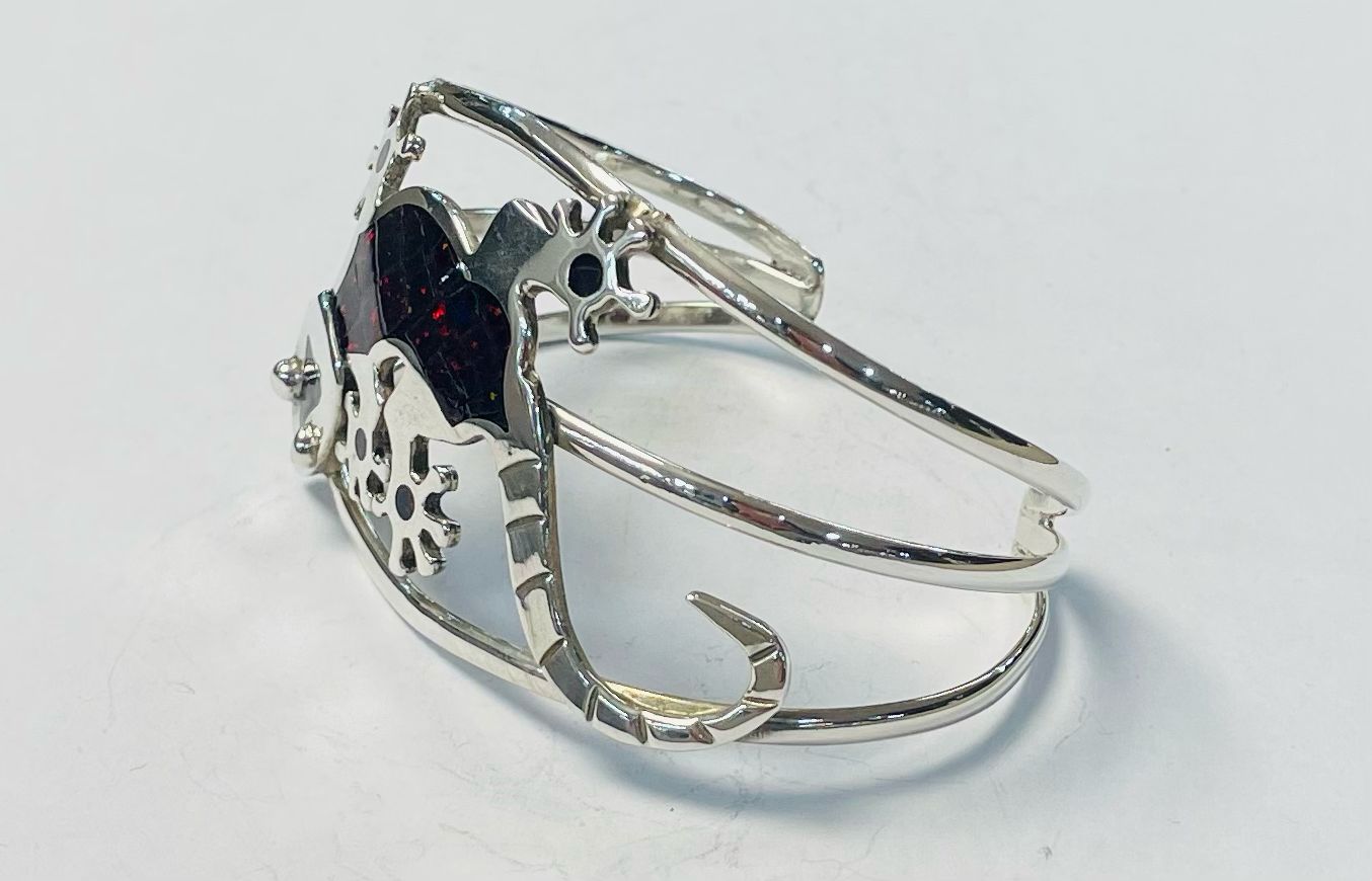 BRAZALETE CON OPALO  EN PLATA LEY 925